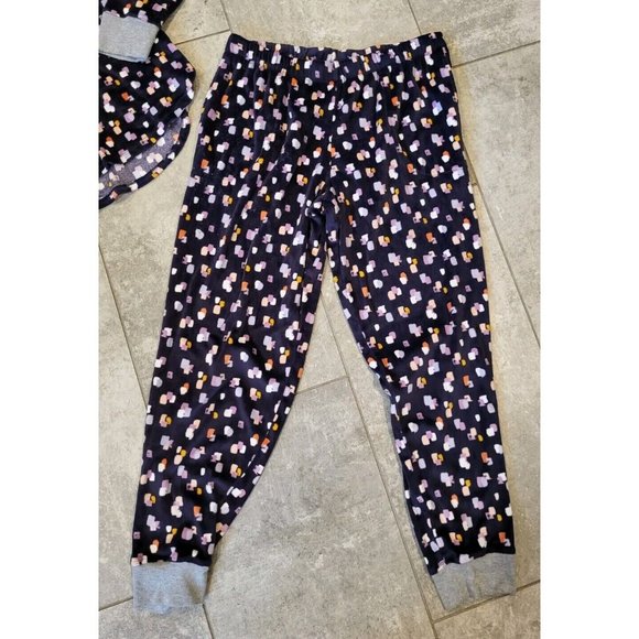 Cuddl Duds 2pc Long Sleeve Purple Abstract Print Pajamas Sz M Pockets Plush - Picture 4 of 8